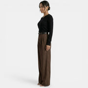 Women's Elegant High-Waisted Trousers