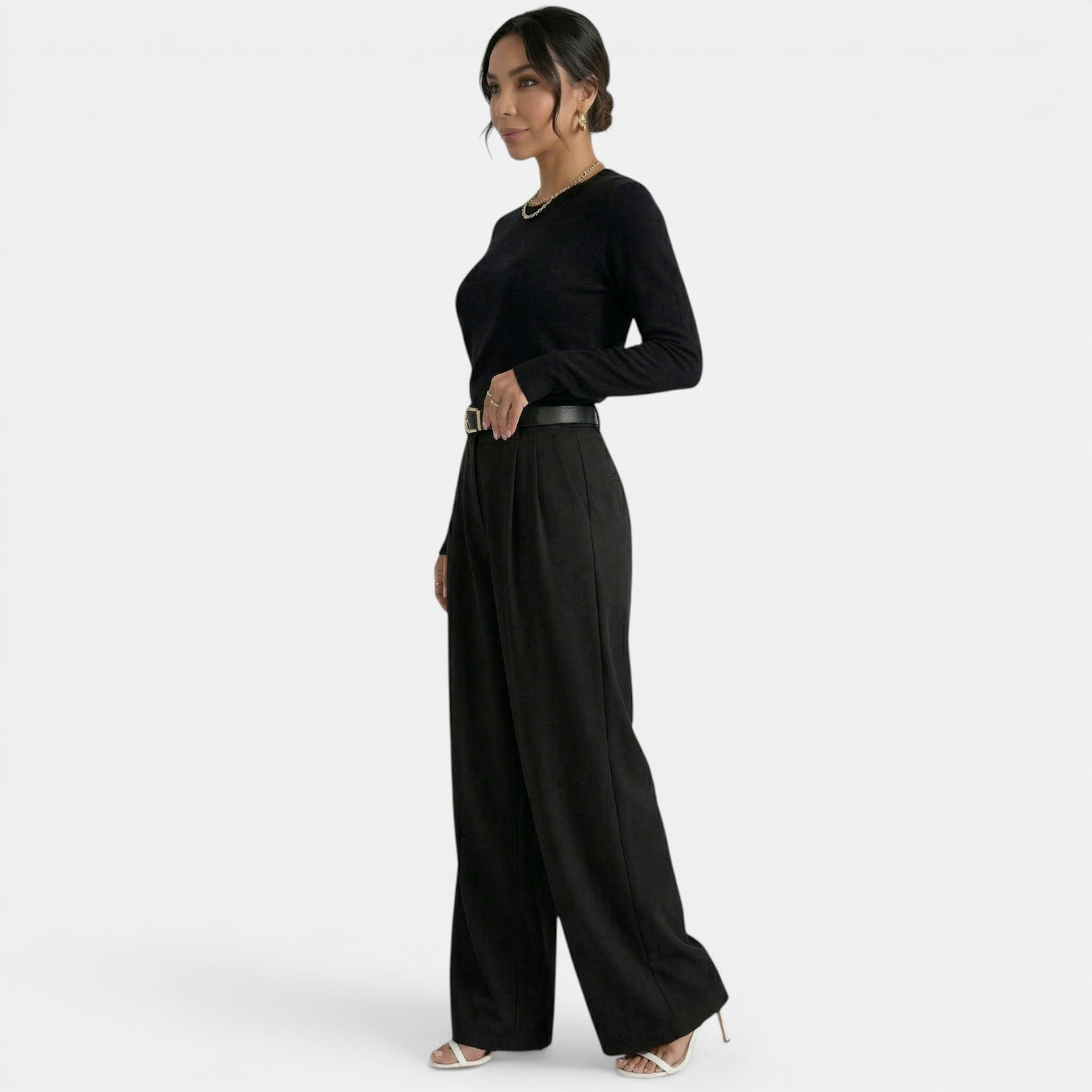Women's Elegant High-Waisted Trousers
