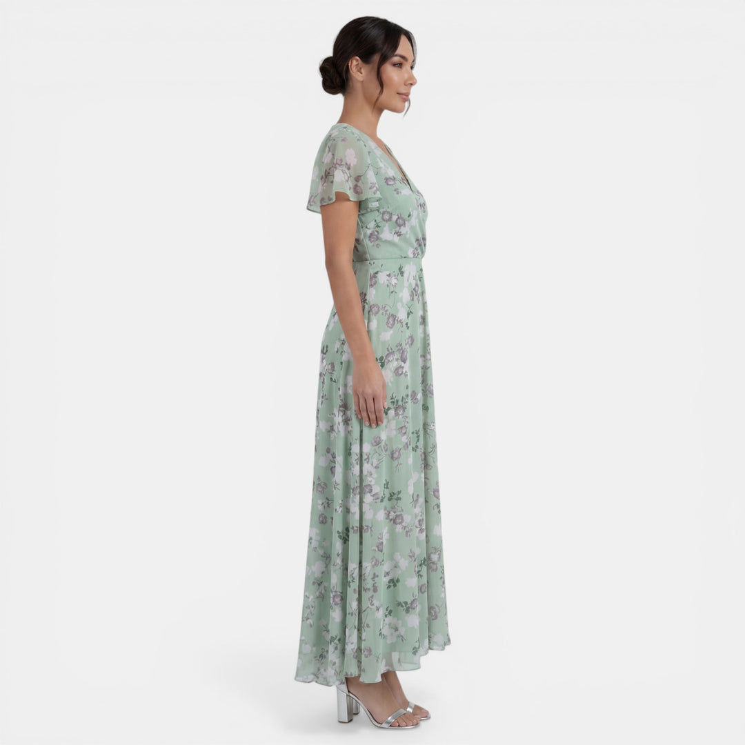 Vestido Mujer Floral Verano con Volantes