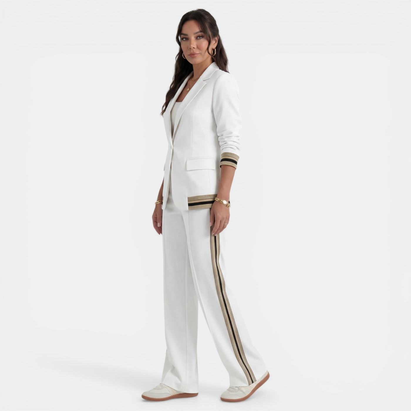 Conjunto Mujer Blazer y Pantalón Ancho