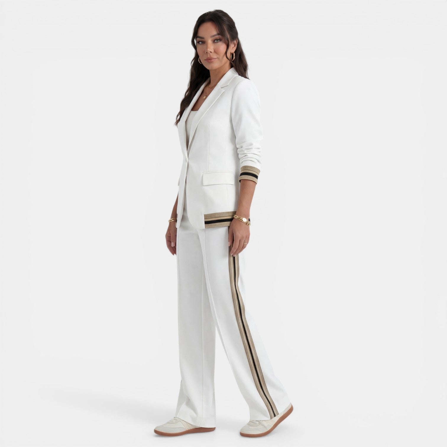 Conjunto Mujer Blazer y Pantalón Ancho