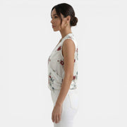 Women's Summer V-Neck Printed Top