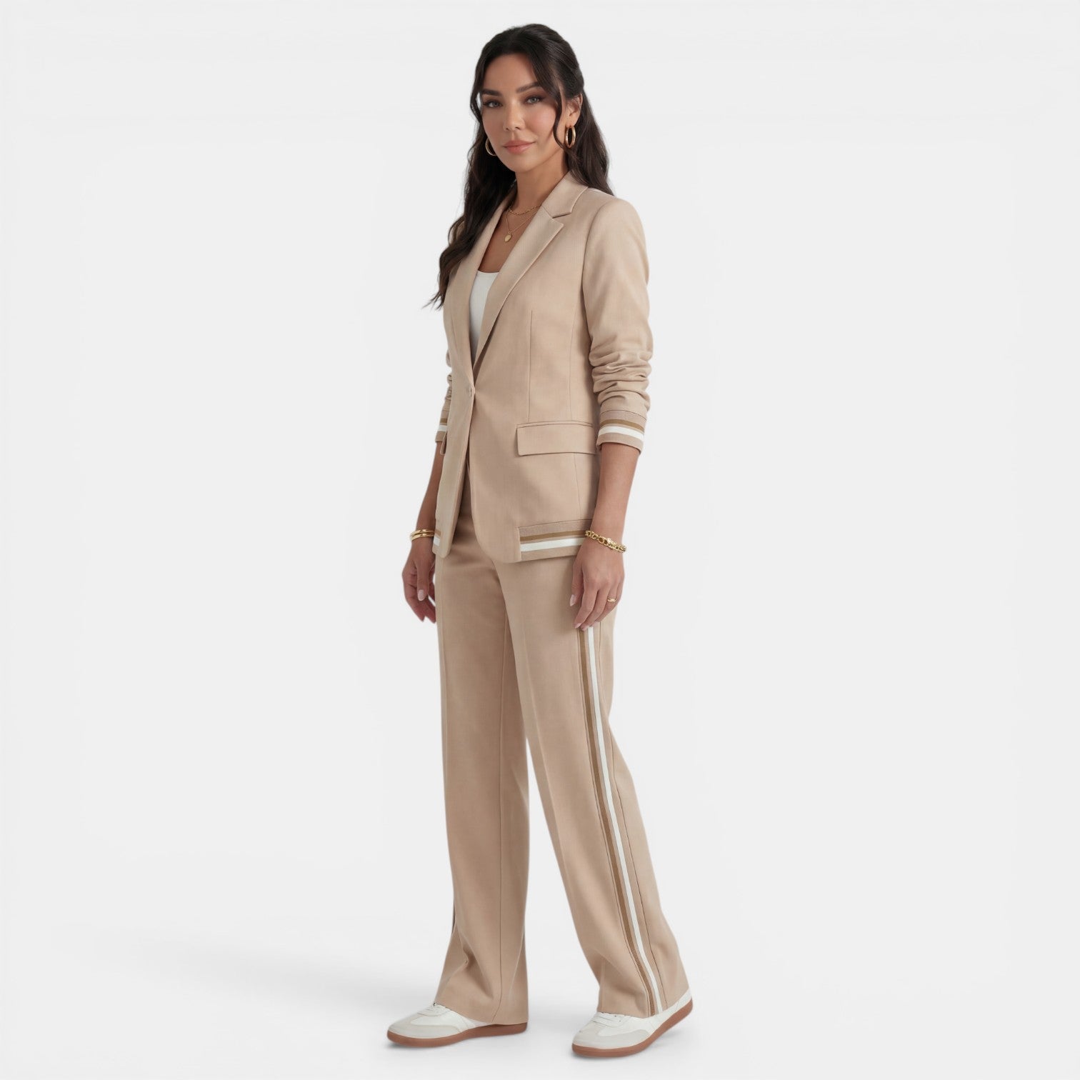 Conjunto Mujer Blazer y Pantalón Ancho