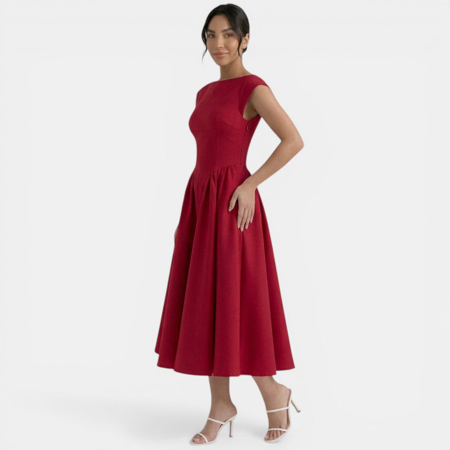 Vestido Midi Mujer Elegante