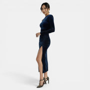 Elegant Dress Pleats and Slit