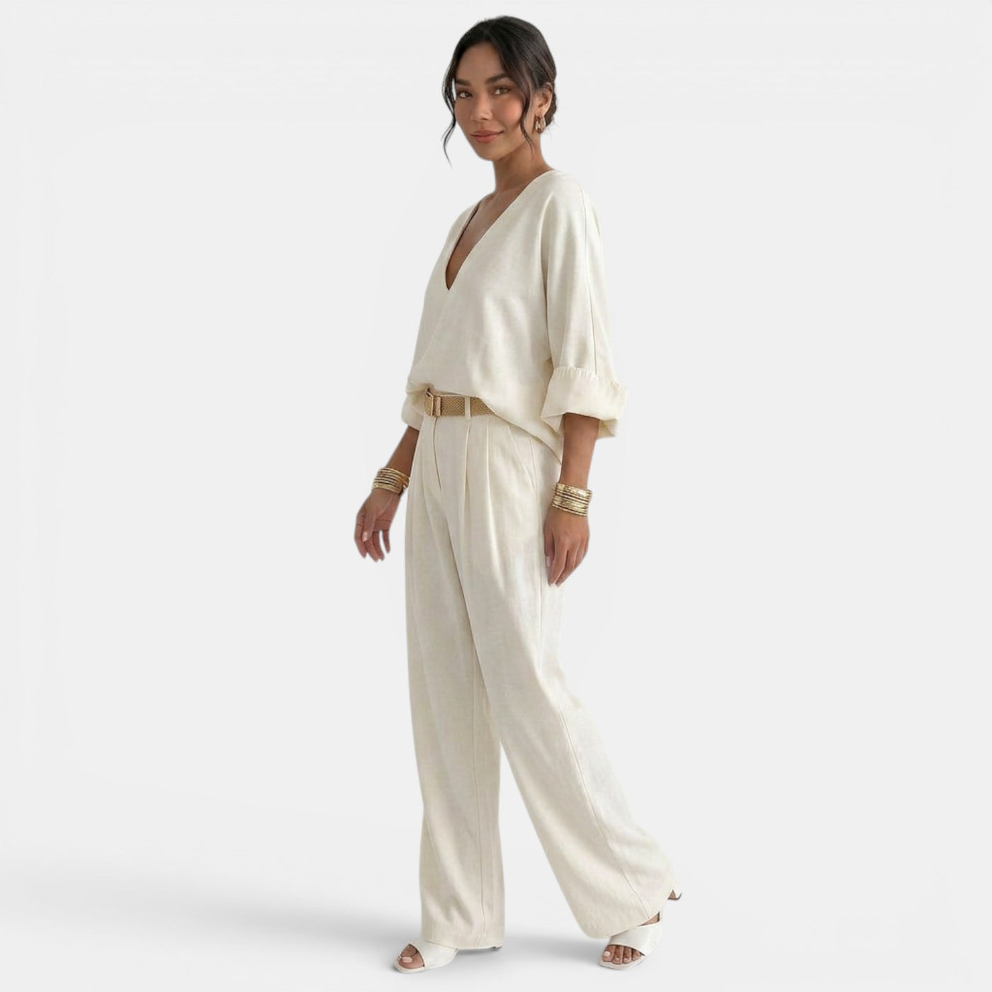 Women's Linen Summer Pant Set