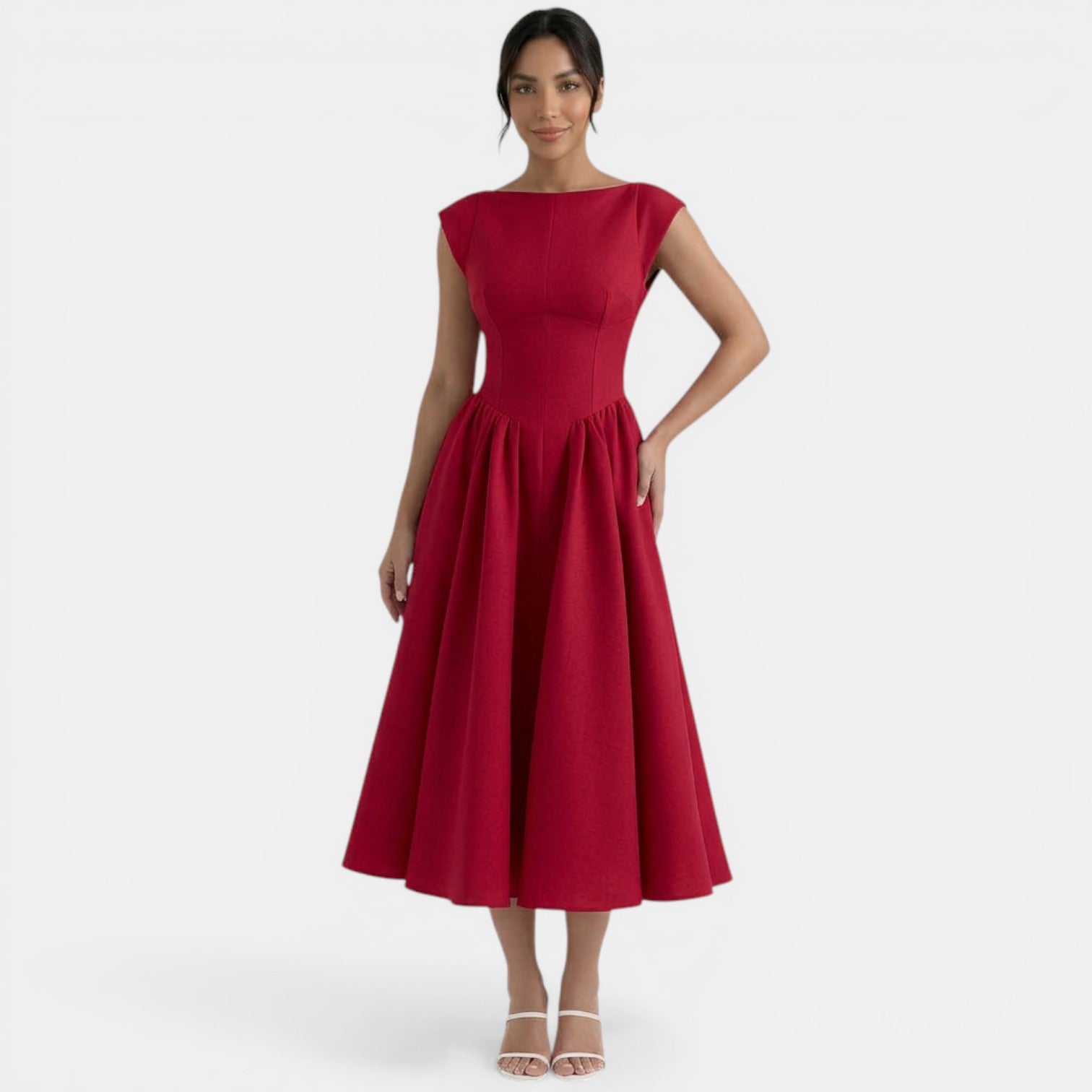 Vestido Midi Mujer Elegante