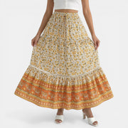 Boho Long Floral Lace Skirt