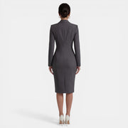 Elegant Women's Midi Blazer Dress