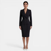 Elegant Women's Midi Blazer Dress