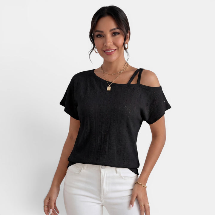 Top Mujer Un Hombro con Calados