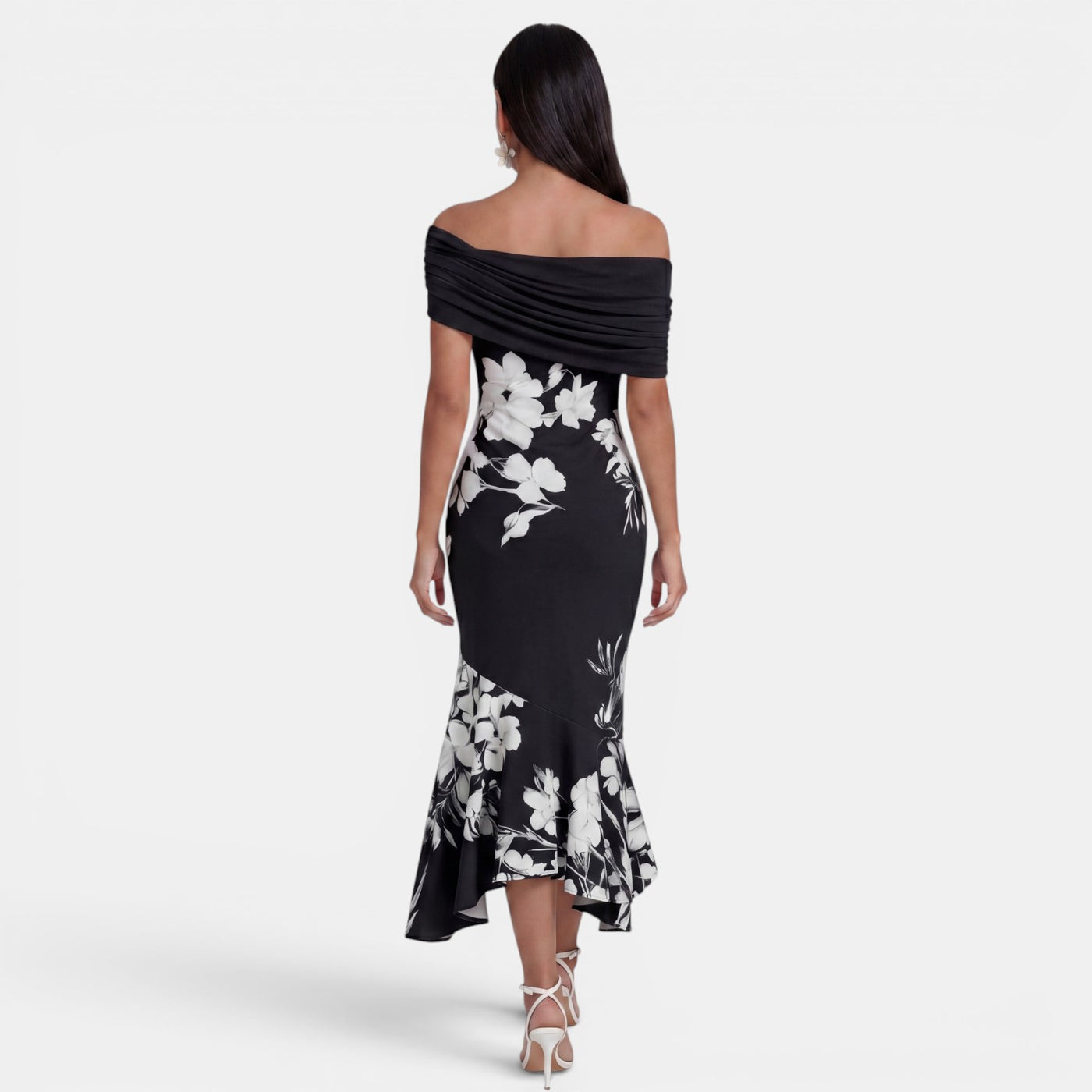 Elegant Women's Floral Midi Dress