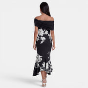 Elegant Women's Floral Midi Dress