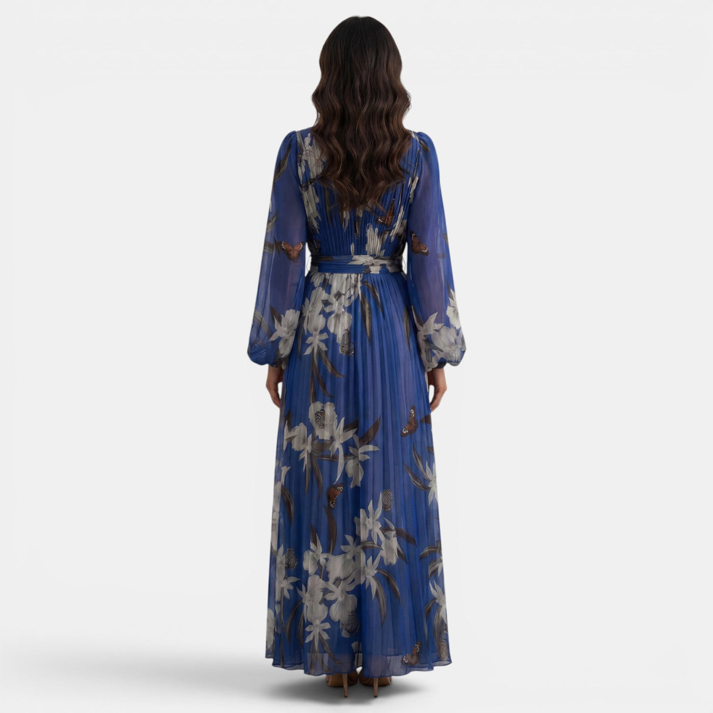 Women's Floral V-Neck Maxi Dress