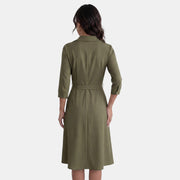 Women's Deep V-Neck Midi Dress