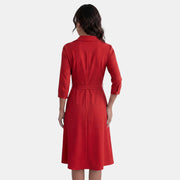 Women's Deep V-Neck Midi Dress