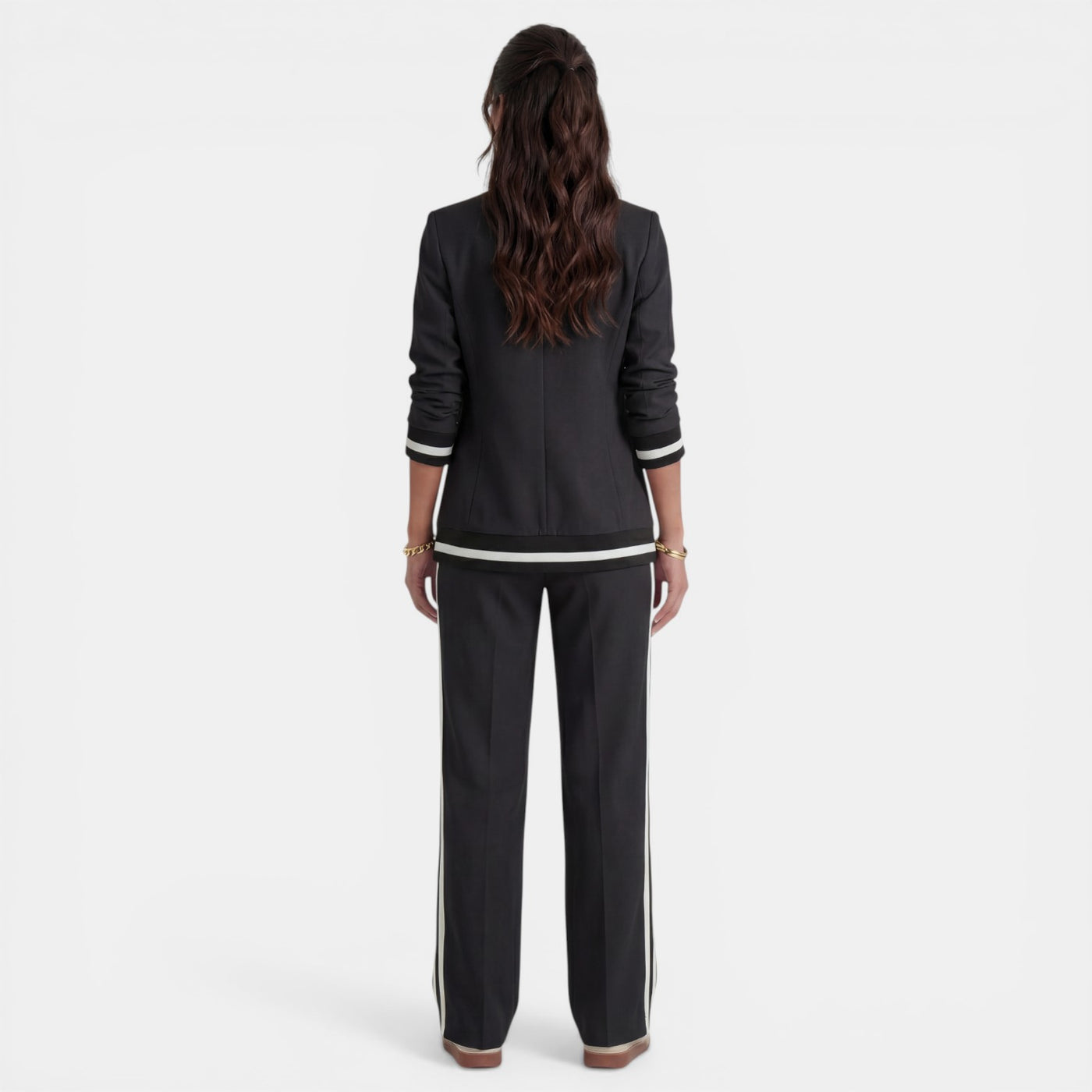Conjunto Mujer Blazer y Pantalón Ancho
