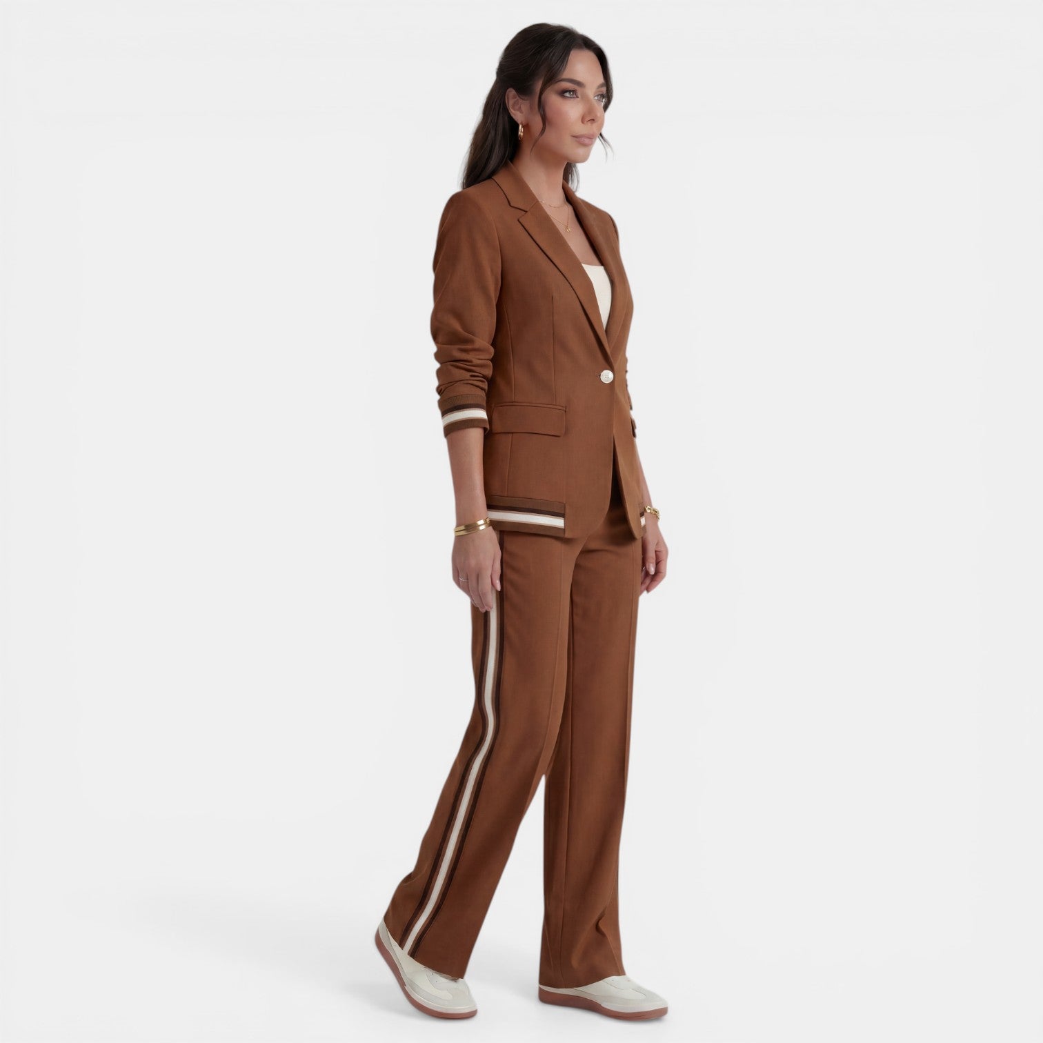 Conjunto Mujer Blazer y Pantalón Ancho