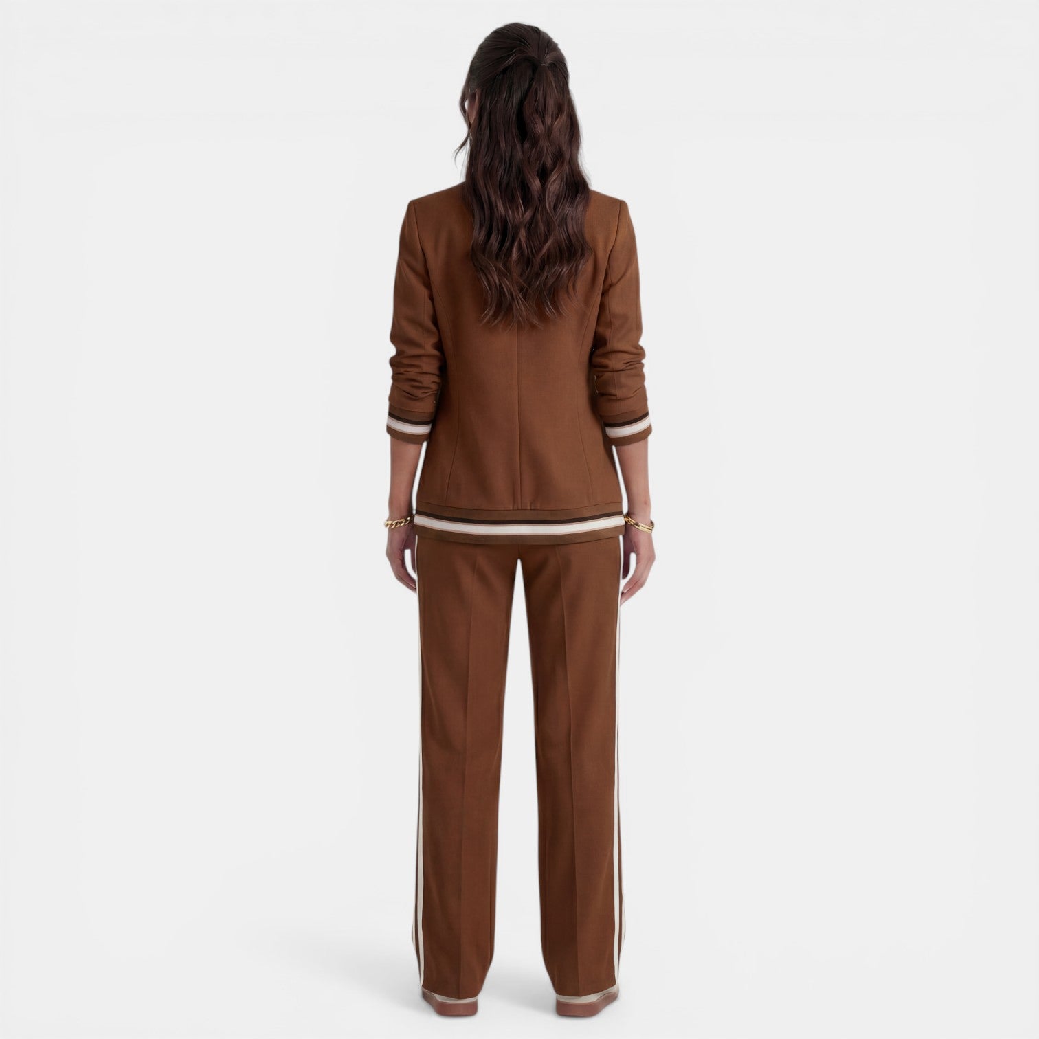 Conjunto Mujer Blazer y Pantalón Ancho