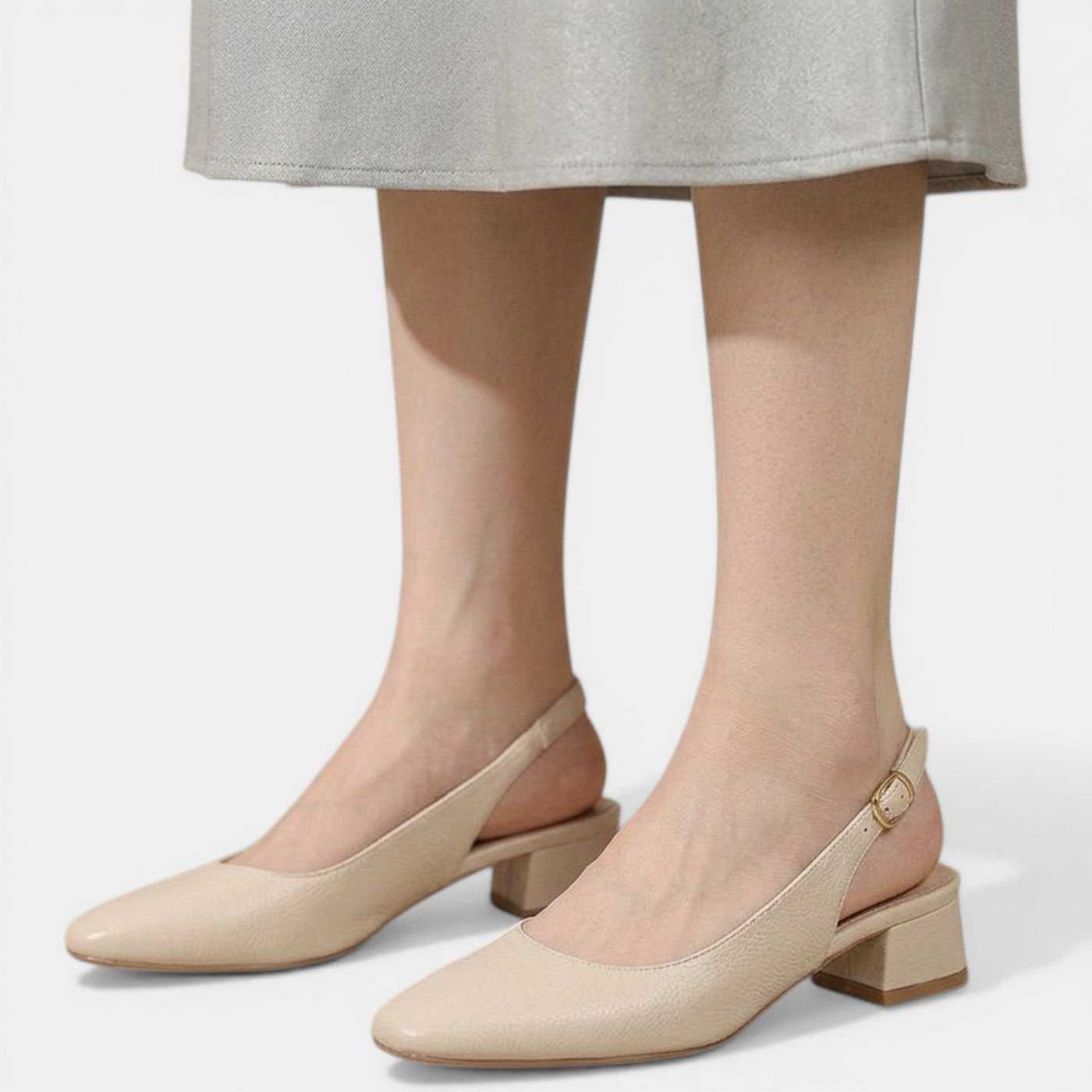 Zapatos Mujer Cuero Talón Abierto