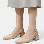 Zapatos Mujer Cuero Talón Abierto