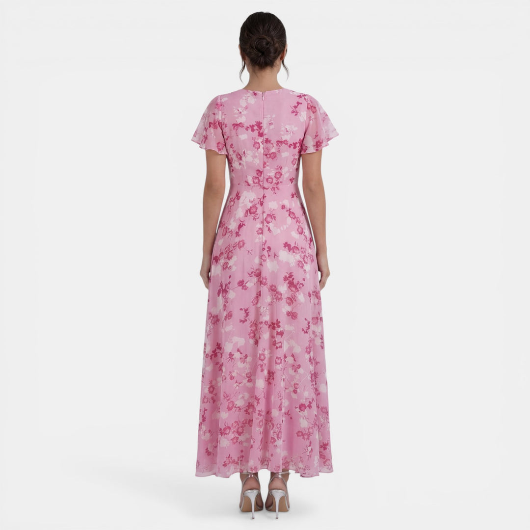 Vestido Mujer Floral Verano con Volantes