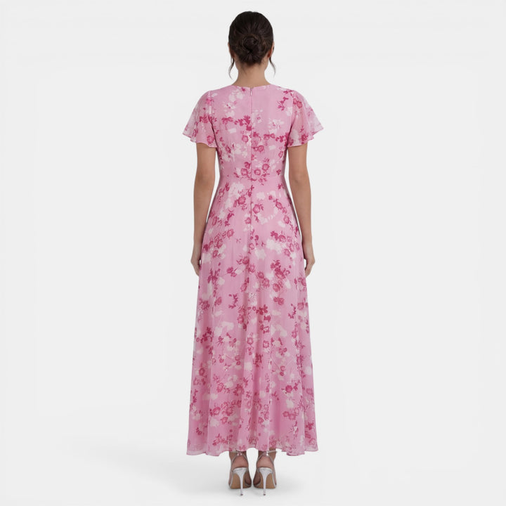 Vestido Mujer Floral Verano con Volantes