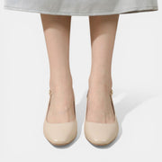 Zapatos Mujer Cuero Talón Abierto