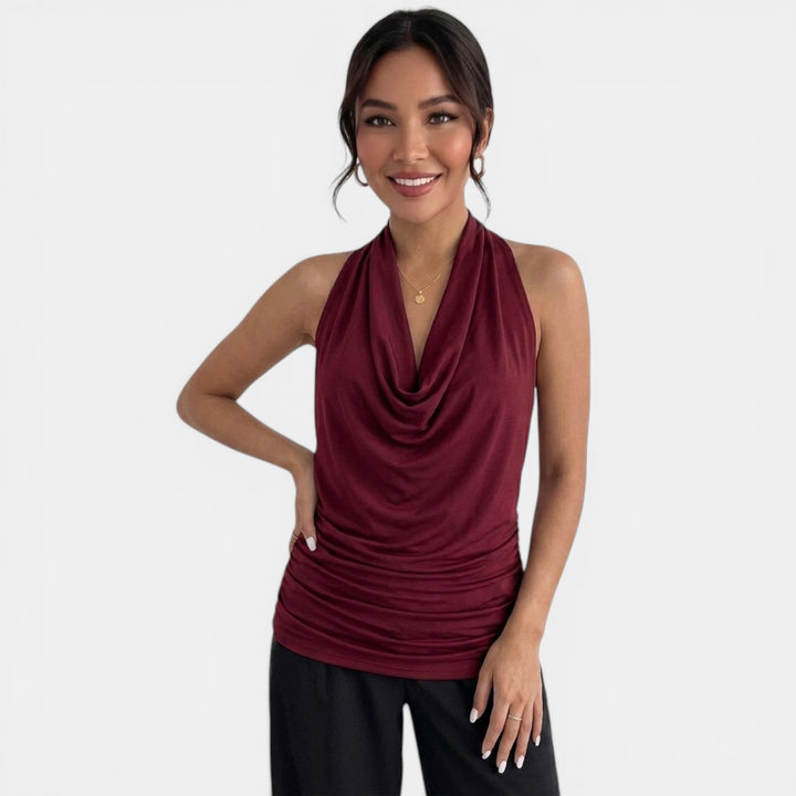 Top Halter Mujer Escote V