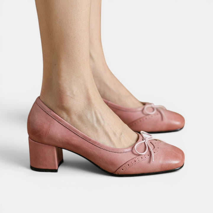 Sandalias Mujer Piel Tacón Medio