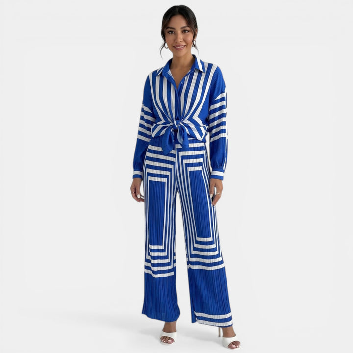 Conjunto Camisa y Pantalón Azul Verano
