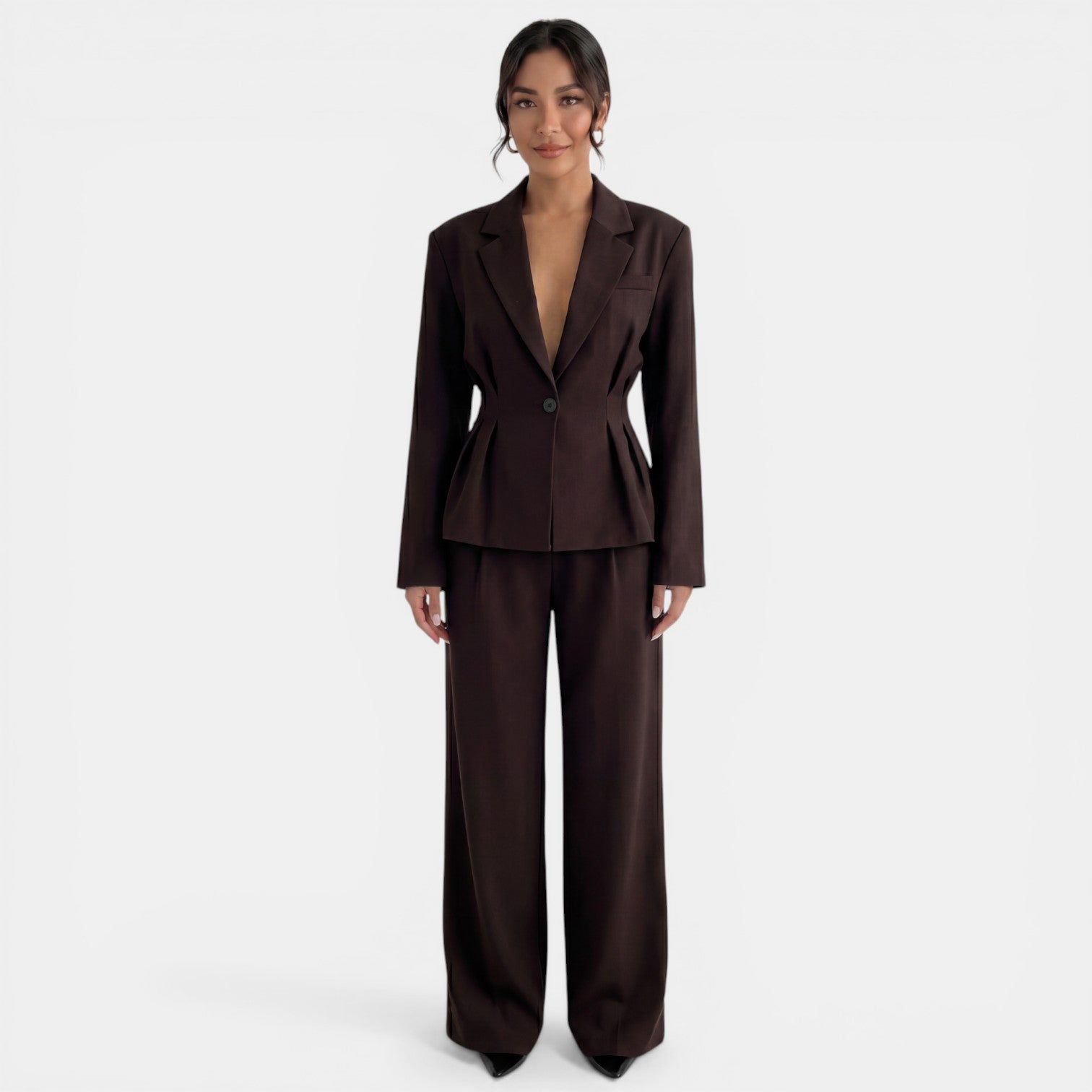 Conjunto Blazer Pantalón Marrón