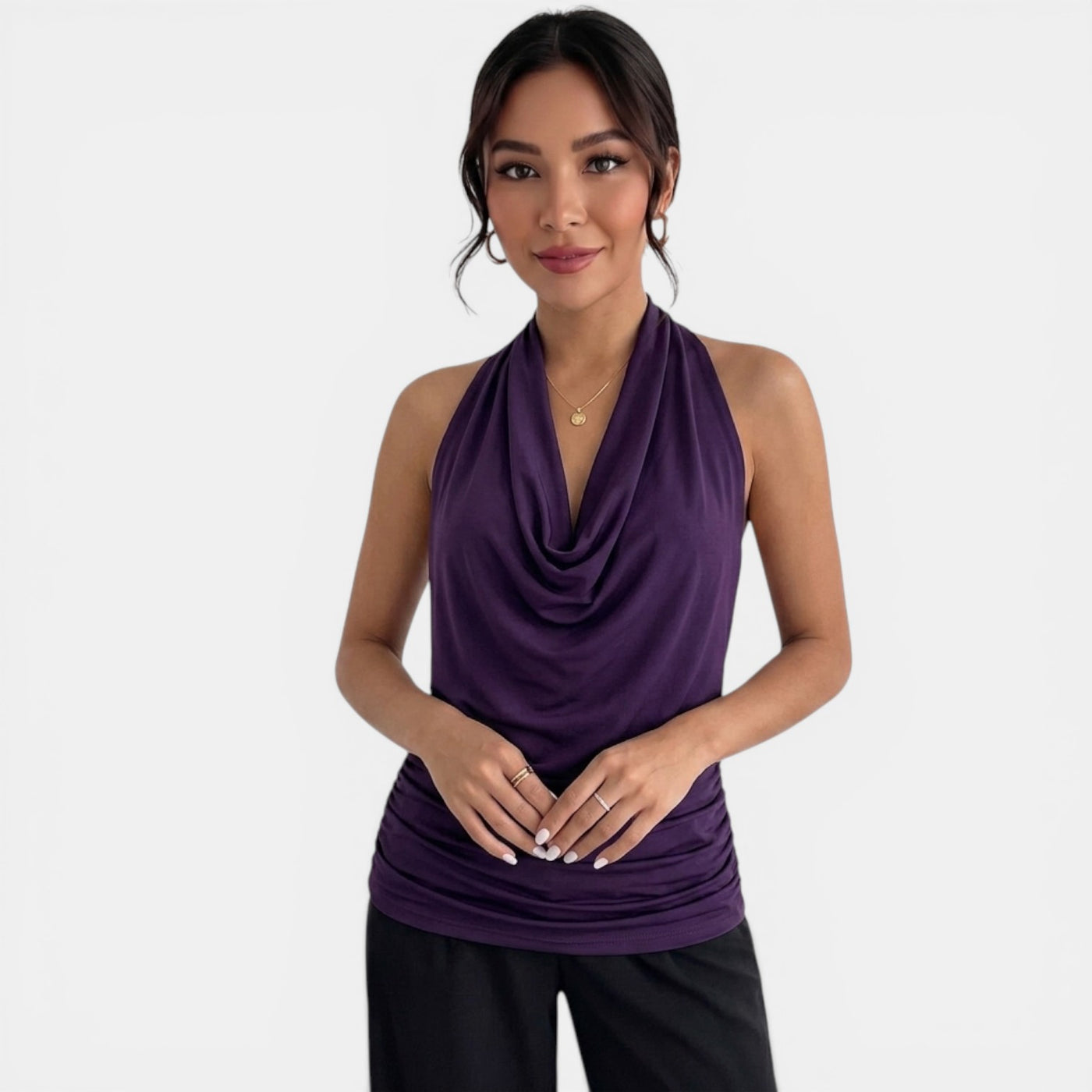 Women's V-Neck Halter Top