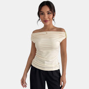 Women's Off-the-Shoulder Top Beige