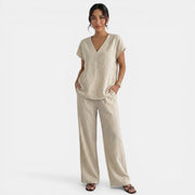 Women's Linen Summer Pant Set