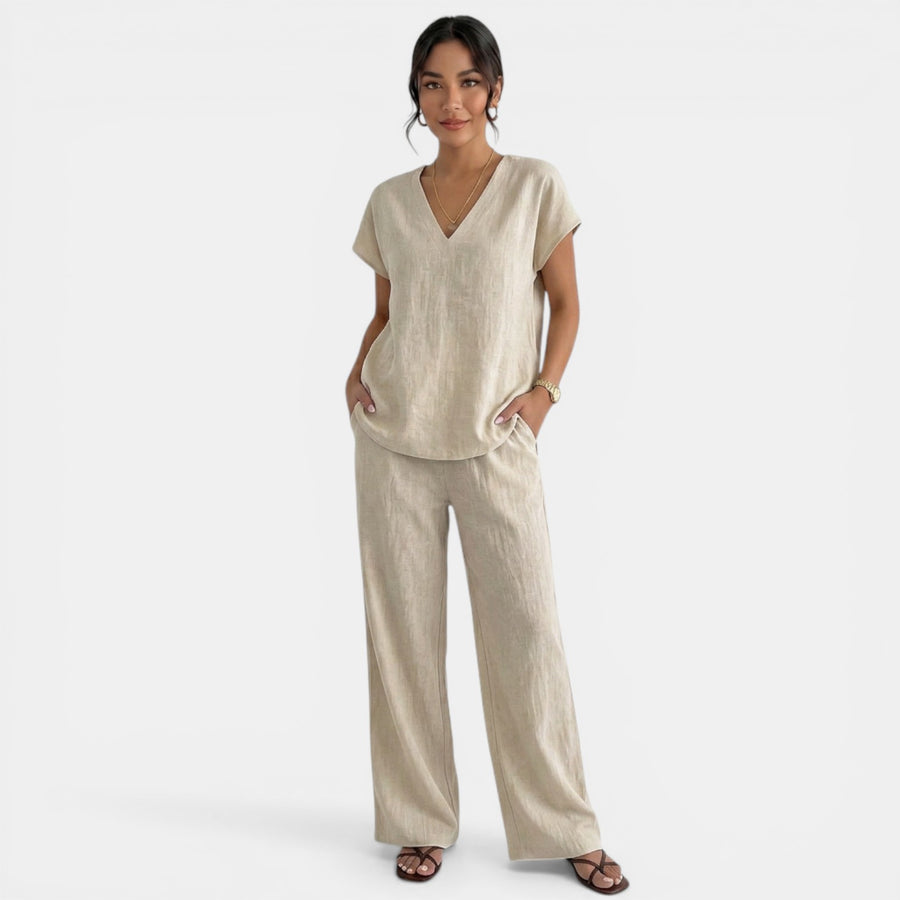 Conjunto Lino Verano Pantalón Mujer