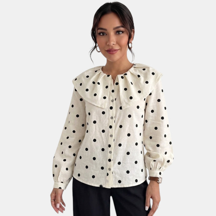 Camisa Mujer Lunares Holgada