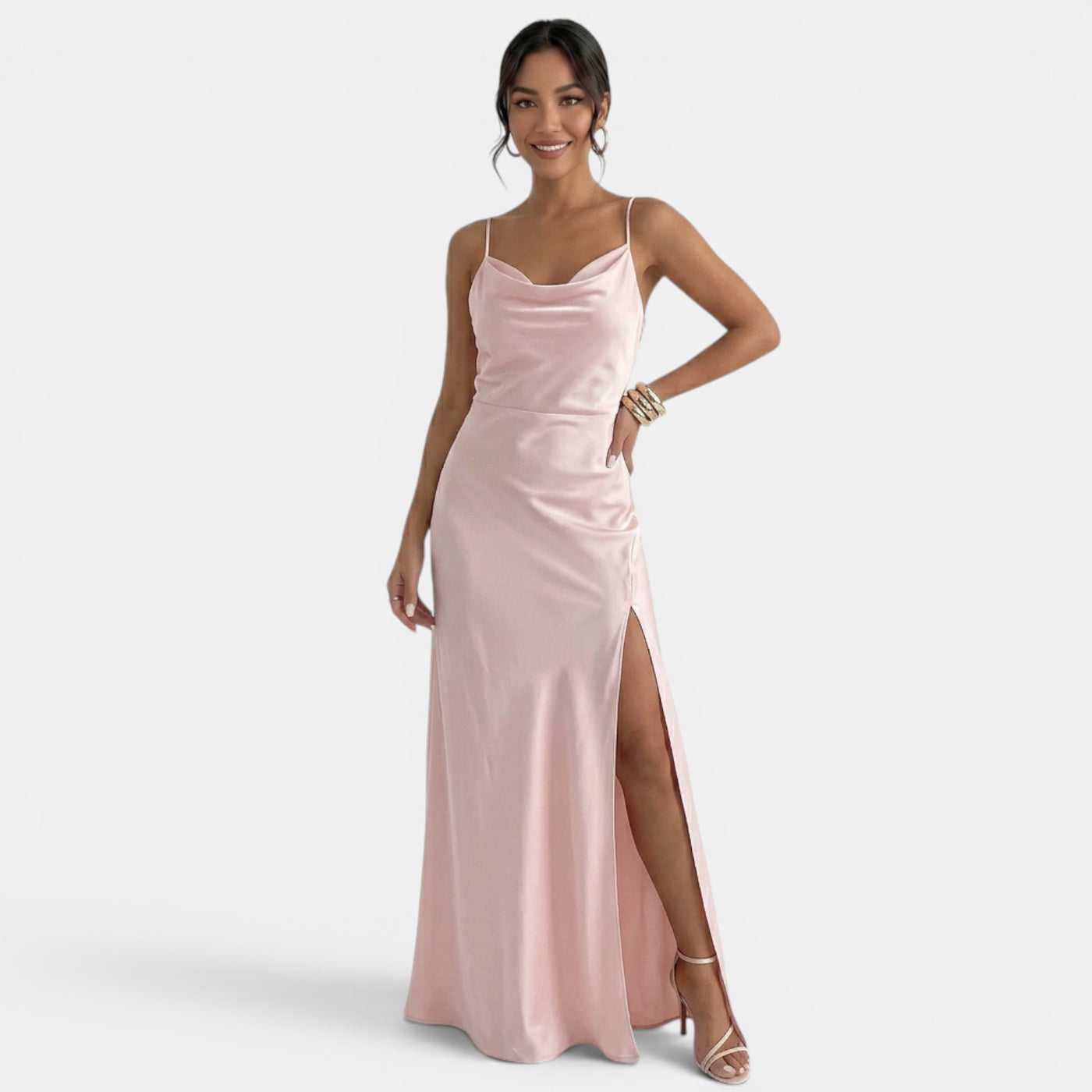 Elegant Pink Wedding Guest Dress