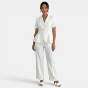 Conjunto Blanco Blazer Pantalón
