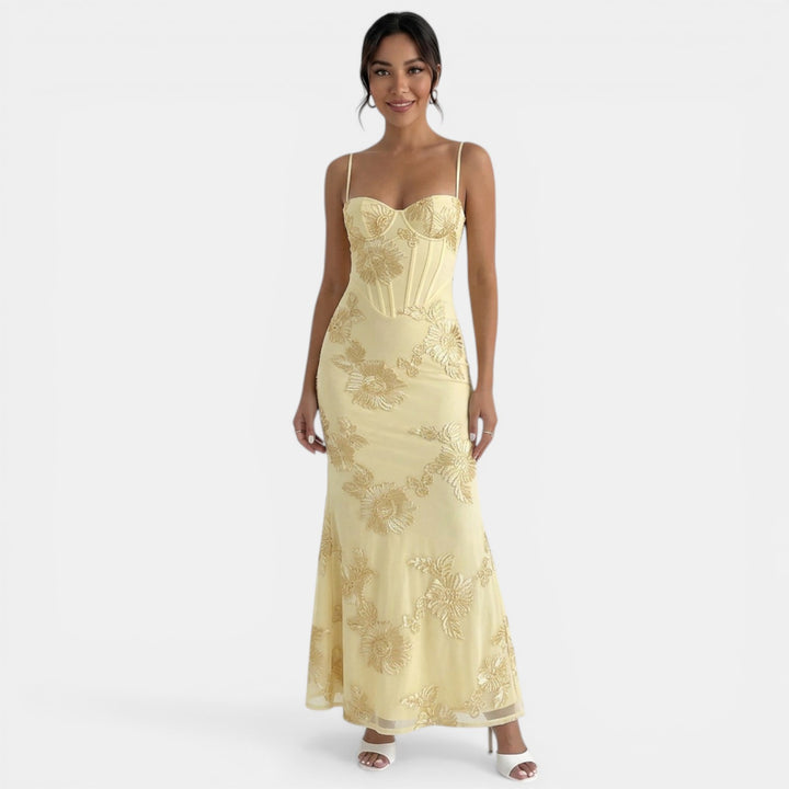 Vestido Maxi Bodycon Flores