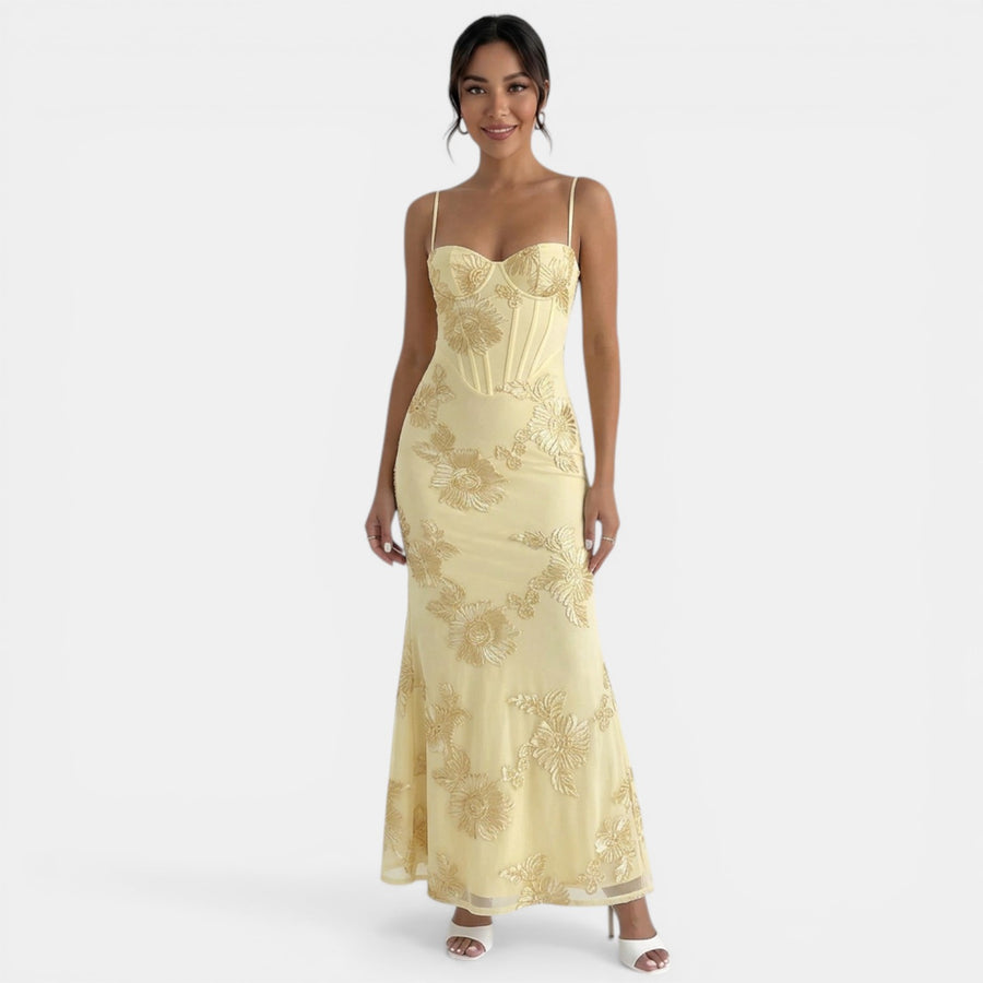 Vestido Maxi Bodycon Flores