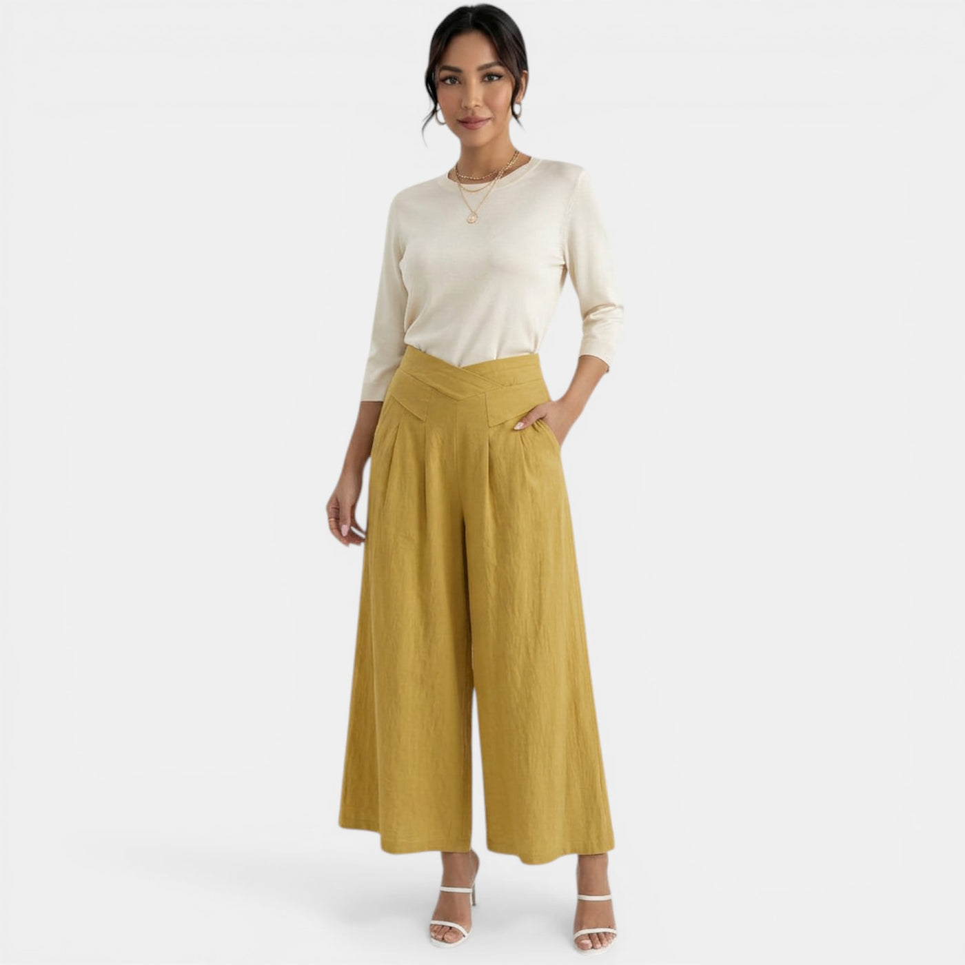 Women's Elegant Linen Trousers