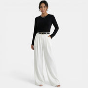 Women's Elegant High-Waisted Trousers