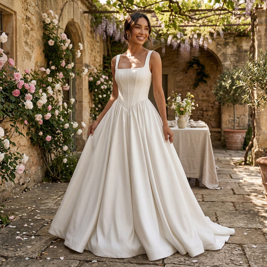 Vestido Novia Largo Blanco
