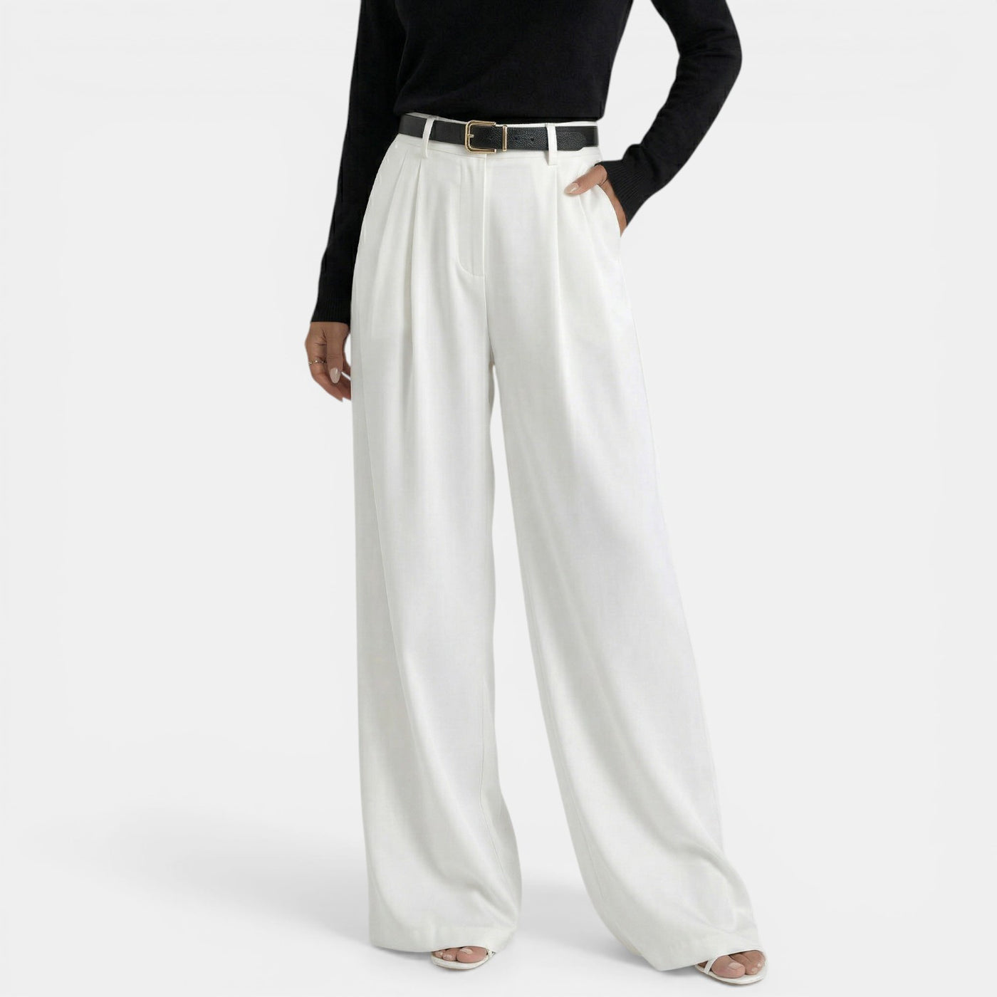 Women's Elegant High-Waisted Trousers