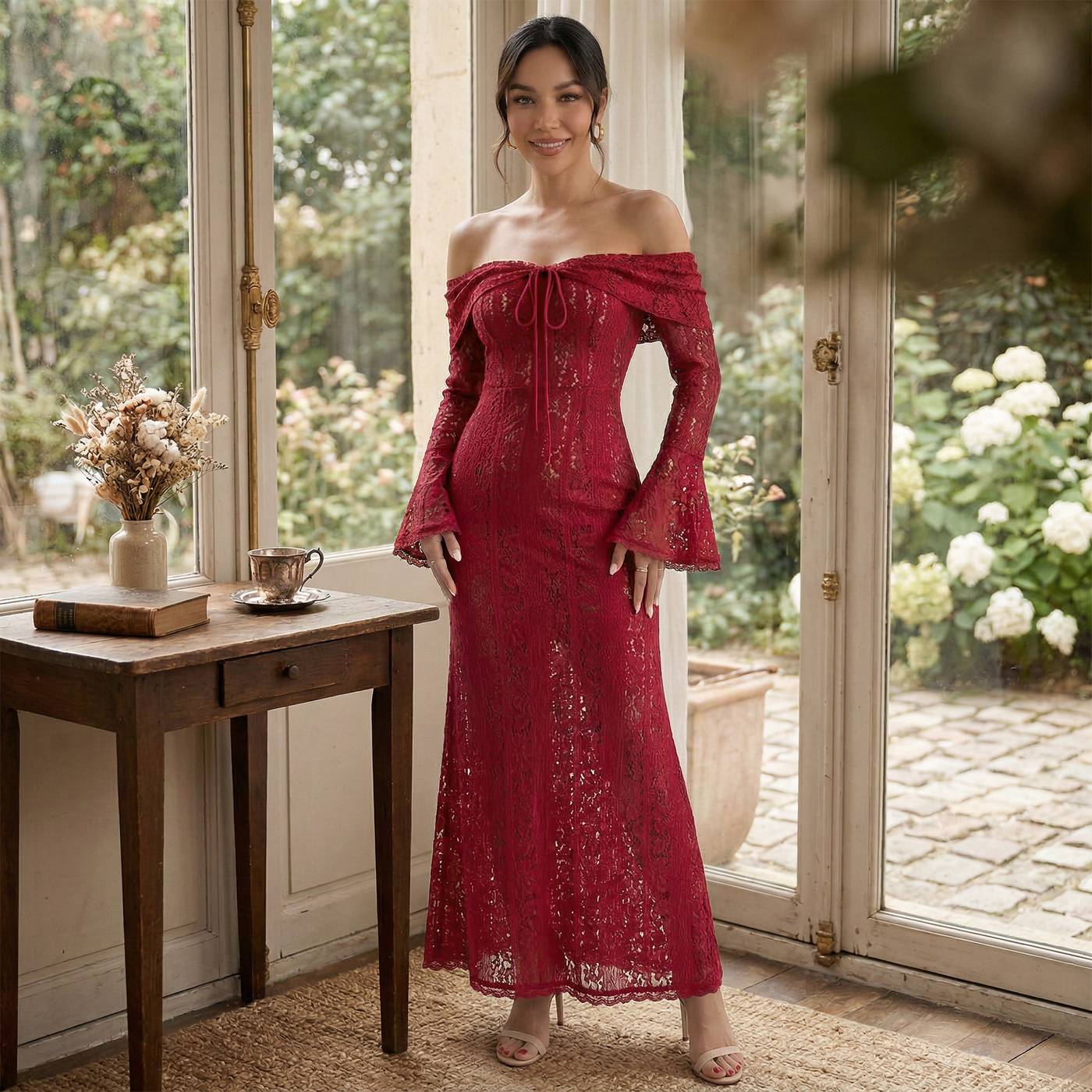 Women's Lace Maxi Dress