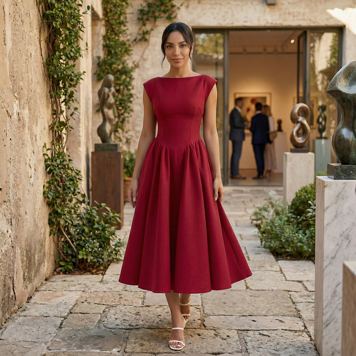 Vestido Midi Mujer Elegante