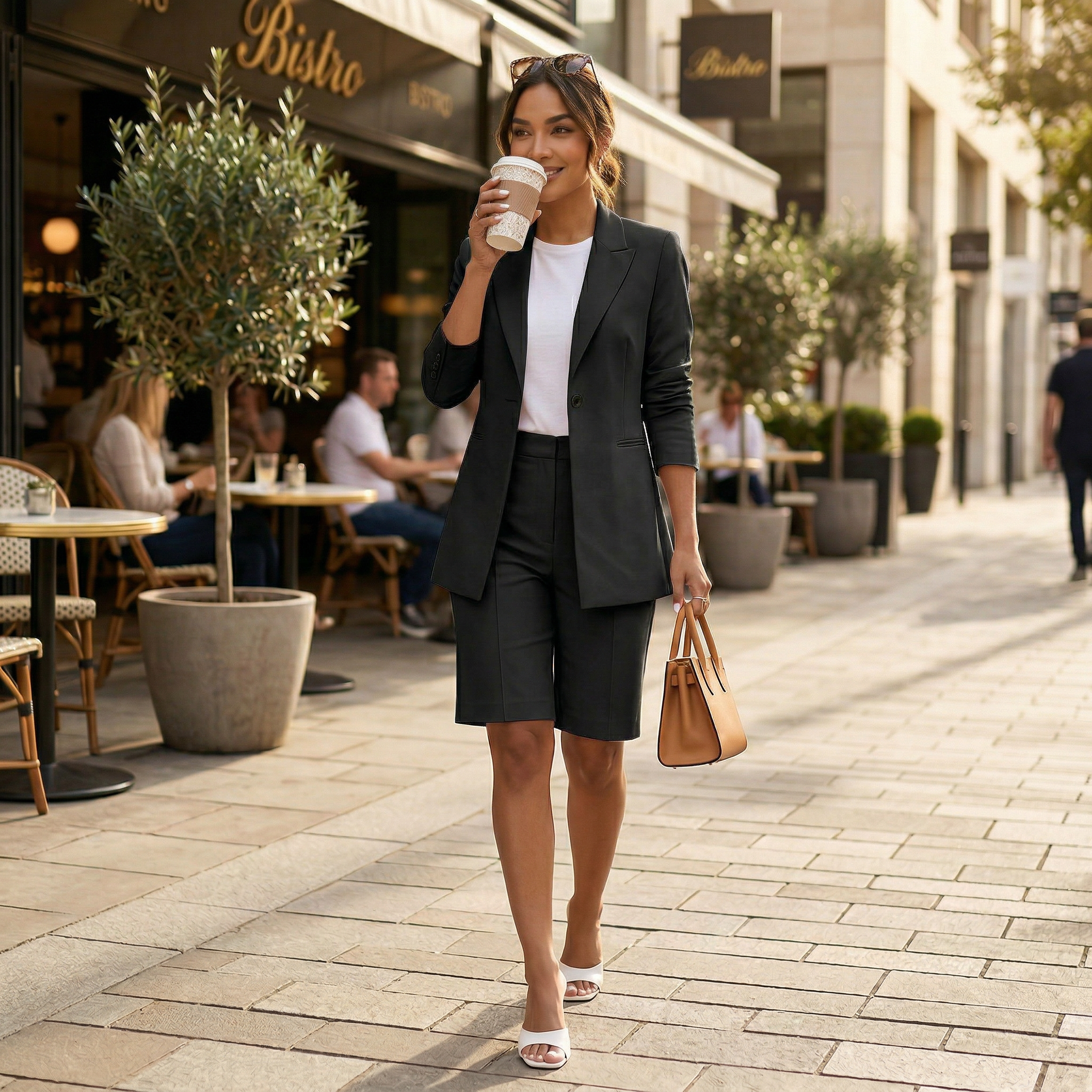 Women's Blazer Shorts Set