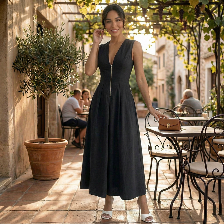 Vestido Midi Elegante Mujer