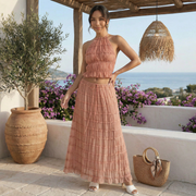 Conjunto Halter Mujer Verano Elegante